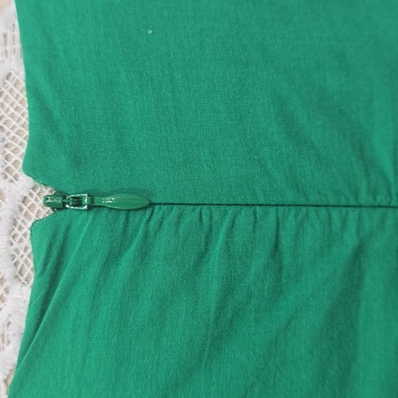 J. CREW Kelly Green Eyelet Dress Sz 12 - Picture 10 of 12
